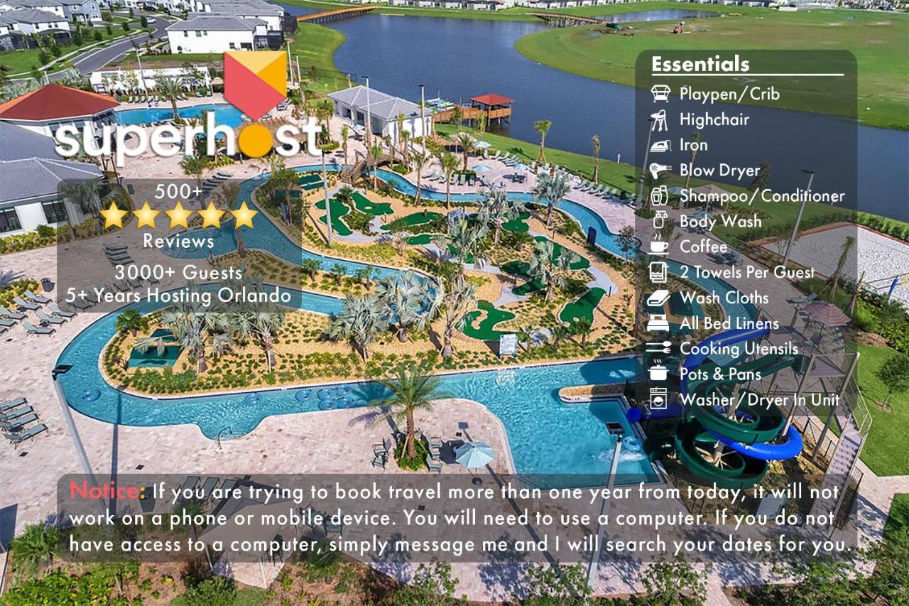 B - New 4 Bedroom Home - 5 Miles To Disney - Free Water Park - Private Pool Kissimmee Exterior foto